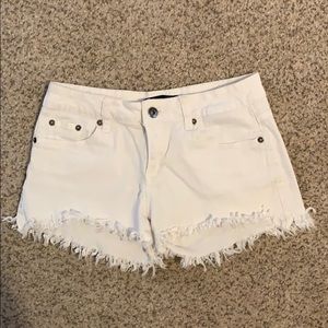 White denim shorts